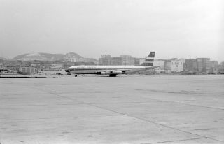 Cathay Pacific,  Boeing 707 - 351c,  Vr - Hhj At Kai Tak,  Feb 1979; Negative