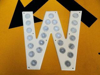 Reflective Road/street Sign Letter W 13.  5 And 4 12 " High