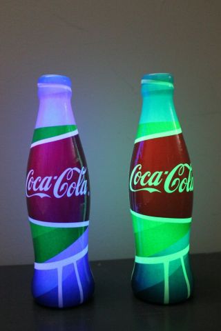 2 X 2010 Vancouver Olympics Ltd Edition " Light Up " Coca - Cola Bottles