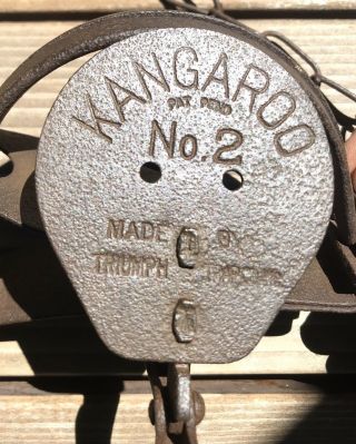 Vintage Skull Pan Triumph Kangaroo No 2 Jump Trap With Newhouse Sargent