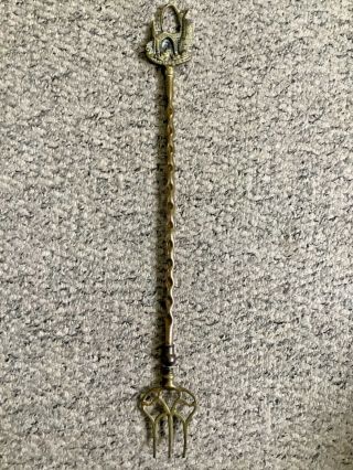 Vintage Brass Toasting Fork Swivel Head Hastings Castle 45cm Long