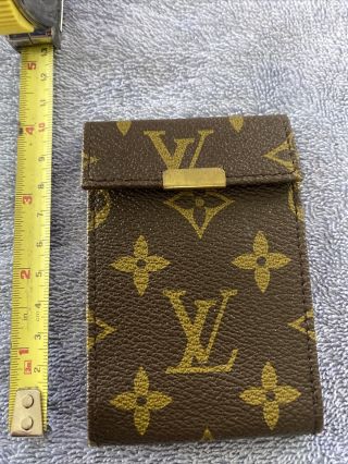 Authentic Louis Vuitton Monogram Card Case Or Photo Holder Brown Vintage