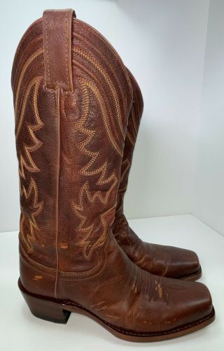 Justin Womens Size 7b Brown Style Vintage L4329 Leather Classic Cowboy Boots