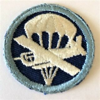 Ww2 Em Paraglider Overseas Cap Patch - Cheesecloth Back - No Glow