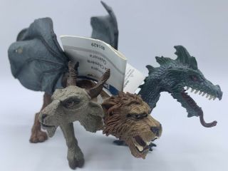 2008 Chimera Mythical Realms 7.  5 " Action Figure Safari Ltd Toy Dragon Lion Goat