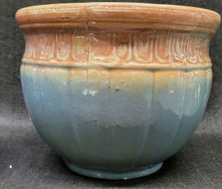 Vintage Brush Mccoy Or Early Mccoy Pottery Jardiniere With Blended Glaze