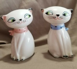 Vintage Holt Howard Cozy Kittens Salt And Pepper Shakers Siamese Cats 1958