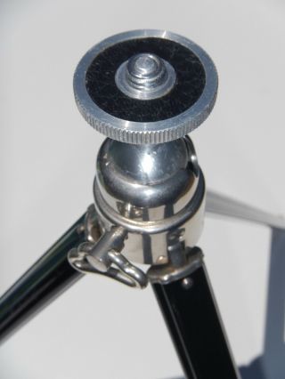 Vintage Bilora Telescoping Metal Tripod W/ Mini - Ball Head • Made In Germany