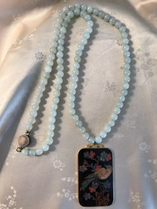 Vintage Chinese Cloisonne Necklace With Pendant
