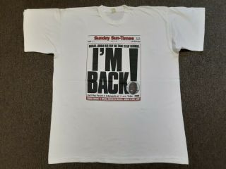 VTG 1995 Chicago Sunday Sun - Times Bulls Michael Jordan I ' M BACK T Shirt X - Large 2