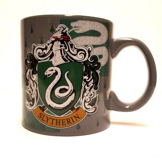Warner Harry Potter Green Slytherin 14oz Ceramic Mug Cup Hogwarts Crest Snake