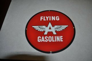 Vintage Flying A Gasoline Porcelain Sign Gas Station Sign Service Station