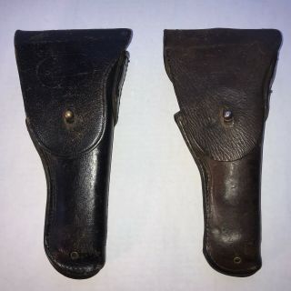 Pr Vintage Flap Leather Holsters U.  S.  Bucheimer.  45 1911