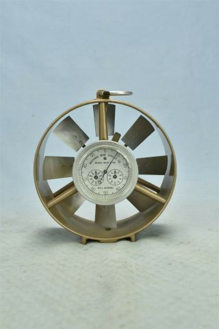 Vintage Aneometer National Mine Serv Wind Coal Mining Instrument 8 Blades 02319