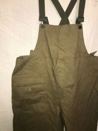 WW2 US Navy issue Rain gear oil cloth pants with War time contract number large 2