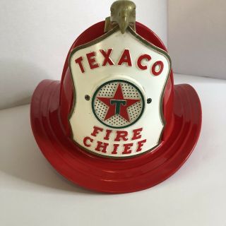 VINTAGE 1960 ' S TEXACO FIRE CHIEF HAT With Speaker & Microphone (non -) 2
