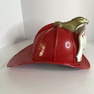 VINTAGE 1960 ' S TEXACO FIRE CHIEF HAT With Speaker & Microphone (non -) 3