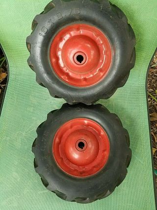 2 Nos Vintage 60s 70s Rototiller Solid Drive Wheel 10 X 2.  75 For 5/8 " Live Axle