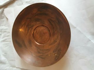 Large Vintage Brass/copper Serving Dish Bowl Diameter 33cm Hight 7cm