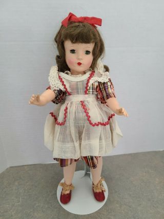 Vintage 14 " Hard Plastic Doll Made In Usa