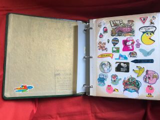 VINTAGE 1970 - 80 ' s STICKERS Wacky Puffy Scratch N Sniff PHOTO ALBUM OVER 1,  000 3