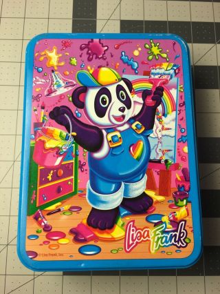 Vintage Lisa Frank Tin Painter Panda