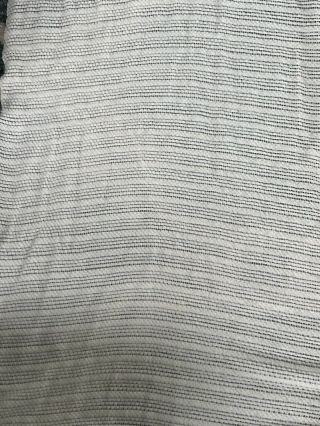 Vtg Soft Acrylic Blanket Satin Trim Ivory Creme Waffle Weave USA 84x82 3
