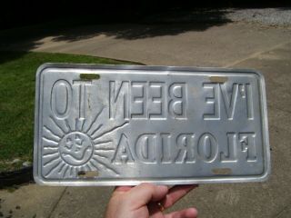 1960s Antique Automobile Florida License Plate Vintage Chevy Ford old Jalopy VW 2