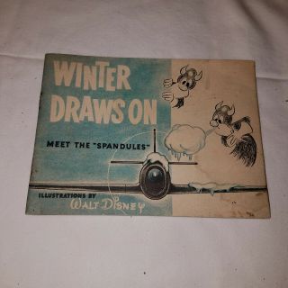 Wwii 1943 Walt Disney Winter Draws On Booklet For Pilots; Us Army Air Force