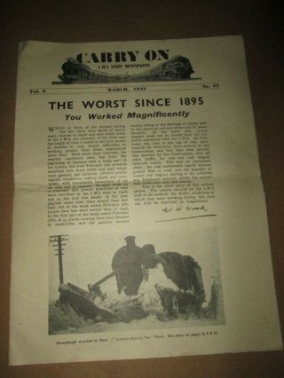 Carry On The Lms Railway Staff Newspaper March 1947 C11