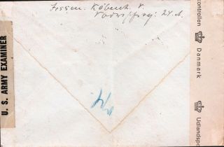 WW2 German Prisoner of War Stamped Envelope,  Denmark,  1945 2