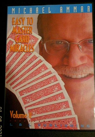 Michael Ammar Vol.  8,  Easy To Master Card Miracles Dvd Tricks Illusion Mentalist