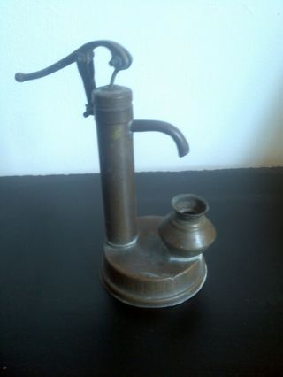 Vintage Brass Water Pump Ornament With Moving Handle