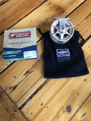 Lamson Liquid 1.  5 Fly Reel With Soft Case And Wf3f Line