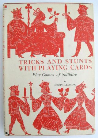 Vtg Book Tricks And Stunts With Playing Cards Joseph Leeming 1949