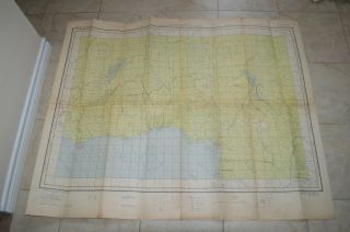 1944 Army Wwii Long Range Air Navigation Chart Topographic Map West Africa