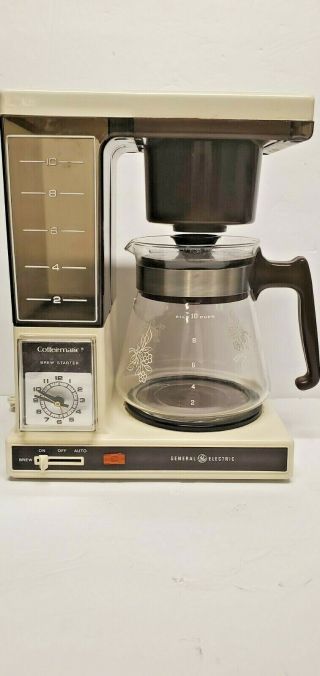 Vintage General Electric Brew Starter 10 Cup Automatic Drip Coffee Maker B2 - 3390