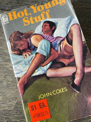 Hot,  Young Stuff By John Coles,  Brandon Books,  1977 Erotica Adult Smut Vtg