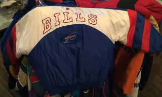 Vtg 90’s Pro Player Buffalo Bills Jacket.  Size M No Tags No Hood Dead Stock