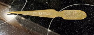 1944 Wwii Trench Art Knife Brass Letter Opener Dagger S.  S.  Hassler 10 1/4 "