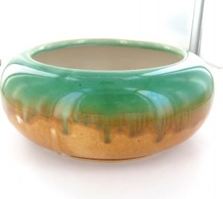 . Vintage Largish / Heavy Set Bendigo Pottery Drip Glaze Float Bowl.  8fb