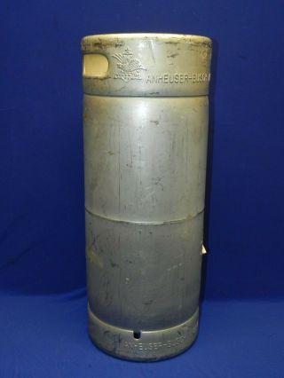 Vintage Collectible Anheuser Busch Empty Beer Keg Stainless Steel 5 Gallons