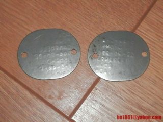 Pair Ww2 Usn Dog Tags 1944 Cantwell