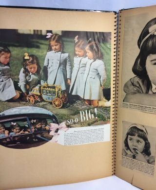 Dionne Quintuplets Scrapbook Articles Advertising 1930’s Dr Defoe Studio Photo