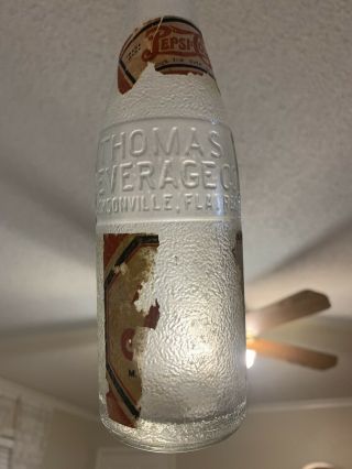 Vintage Thomas Beverage Co Soda Bottle Jacksonville,  Fla.  Partial Pepsi:cola Pl