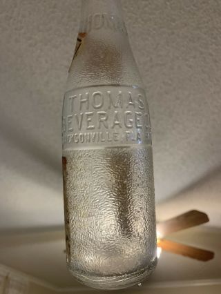 Vintage Thomas Beverage Co Soda Bottle Jacksonville,  Fla.  Partial Pepsi:Cola PL 3