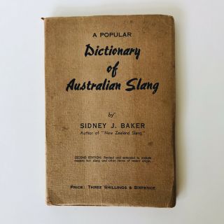 Dictionary Of Australian Slang 1943 Ww2 Wwii Second Ed Includes War Slang