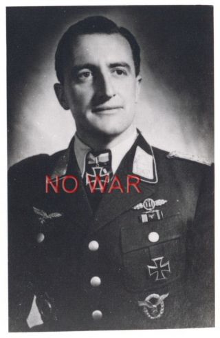 Wwii German Photo Luftwaffe Officer Rupert Frost The Knight Cross Holder