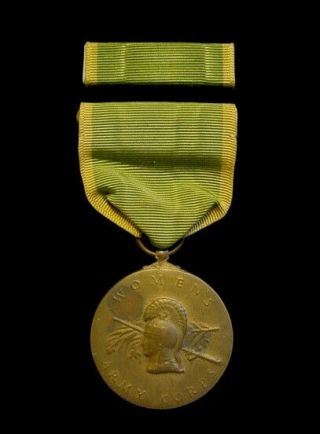 Wwii Us Woman’s Army Corps Wac Service Medal W/ Ribbon Bar - Waac