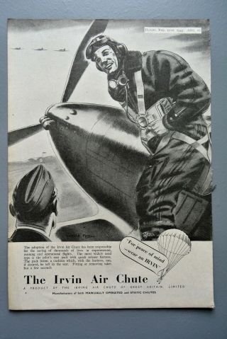R&l Ex - Mag Vintage Advertisement: Irvin Air Chute Parachute